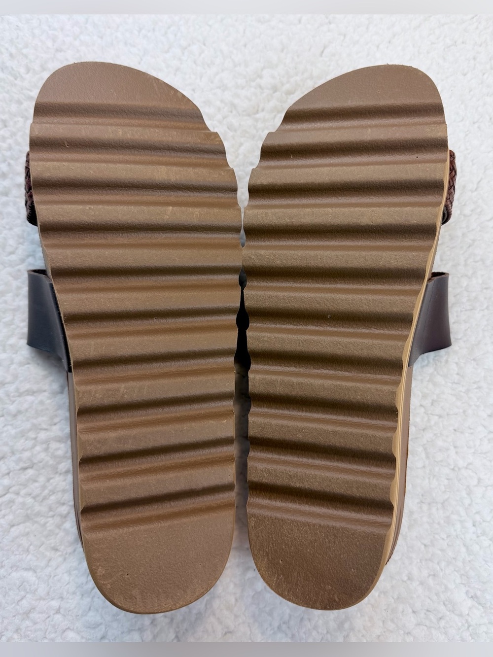 REEF • Brown Cushion Vista Hi Dual-Strap Braided Platform Slide Sandals, 10 - Picture 12 of 16